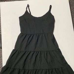 Black ruffle dress